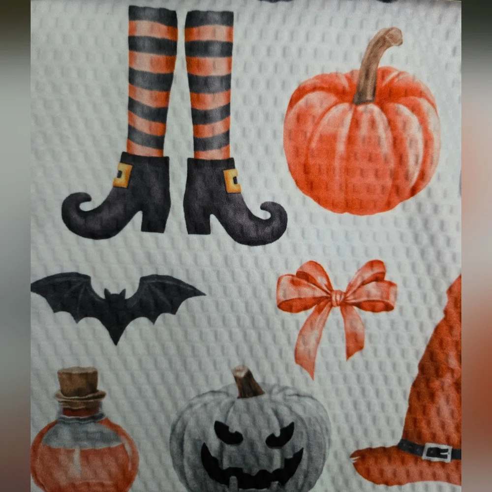 Spooky Lane Halloween Water Resistant Fabric Shower Curtain